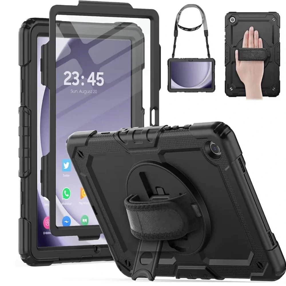 Samsung Black Protective Tablet Case with Hand Strap